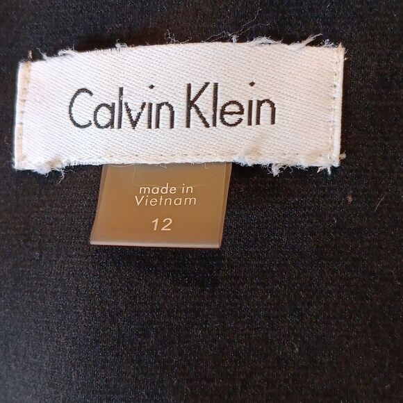 Calvin Klein Black and White A-Line Midi Dress - Picture 13 of 16